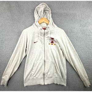 Iowa State Cyclones Nike Hoodie Womens Large Gray Full Zip Drawstring 34674X